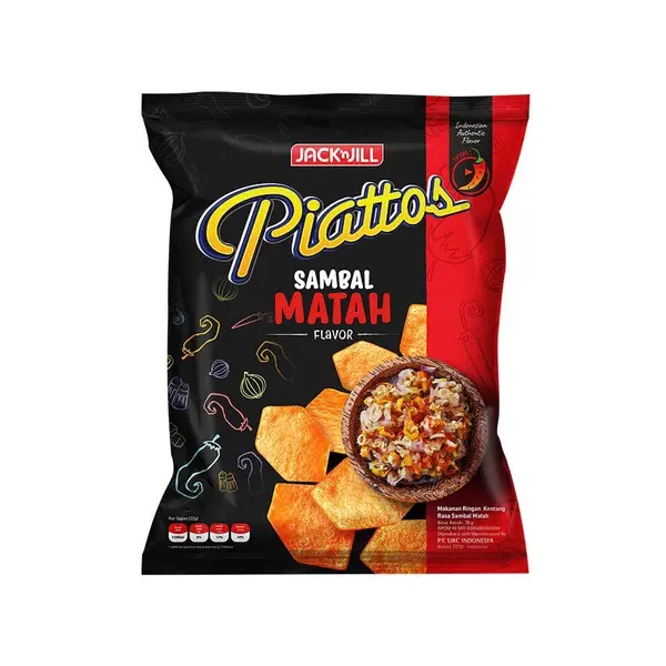 PIATTOS SNACK KENTANG SAMBAL MATAH PCK 68g