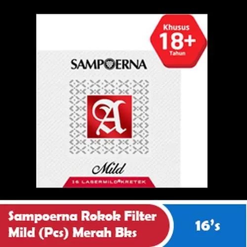 SAMPOERNA ROKOK FILTER MILD (PCS) MERAH BKS 16'S