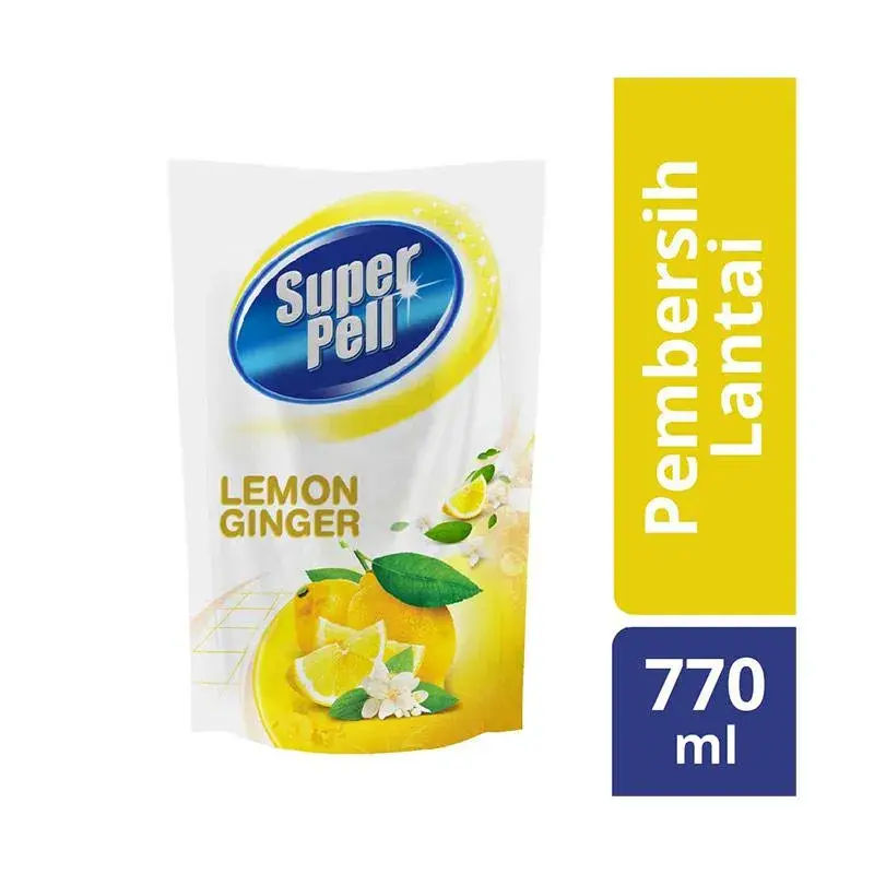 SUPER PELL PEMBERSIH LANTAI REF LEMON GINGER PCH 780/770mL