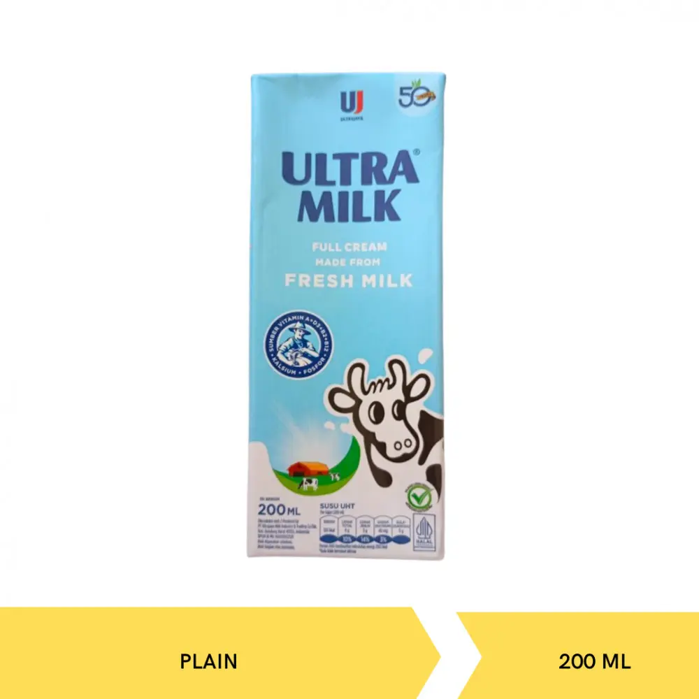 ULTRA SUSU UHT STERIL SLIM PLAIN TPK 200mL