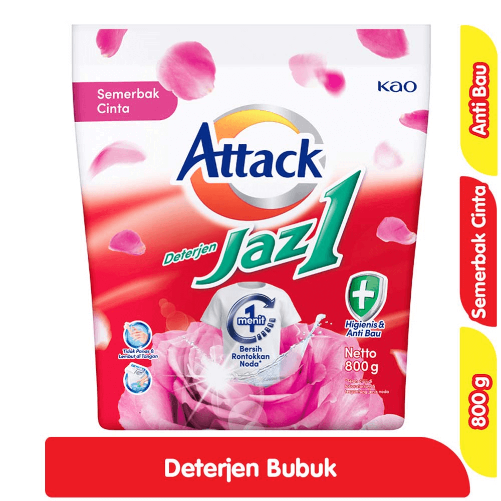 Attack Jaz1 Deterjen Bubuk Semerbak Cinta 800 g