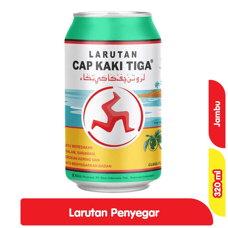 Cap Kaki Tiga Larutan Penyegar Jambu Kaleng 320 ml