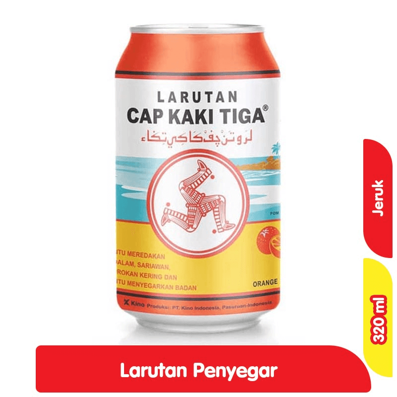 Cap Kaki Tiga Larutan Penyegar Jeruk Kaleng 320 ml