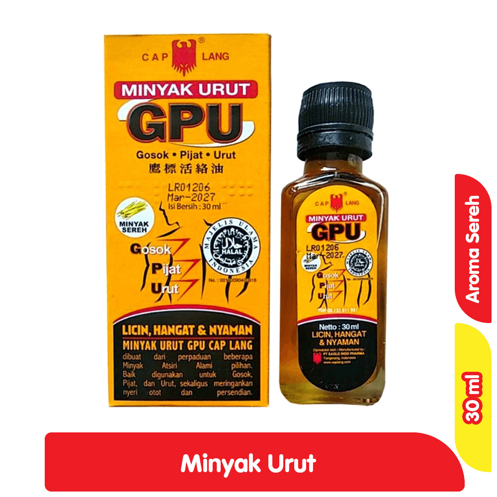 Cap Lang GPU Minyak Urut Sereh 30 ml