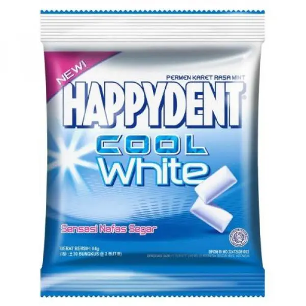 HAPPYDENT White Mint Permen 70 g