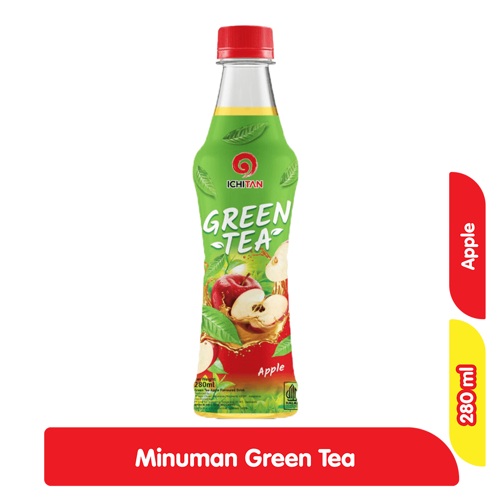 Ichitan Green Tea Rasa Apel Pet 280 ml