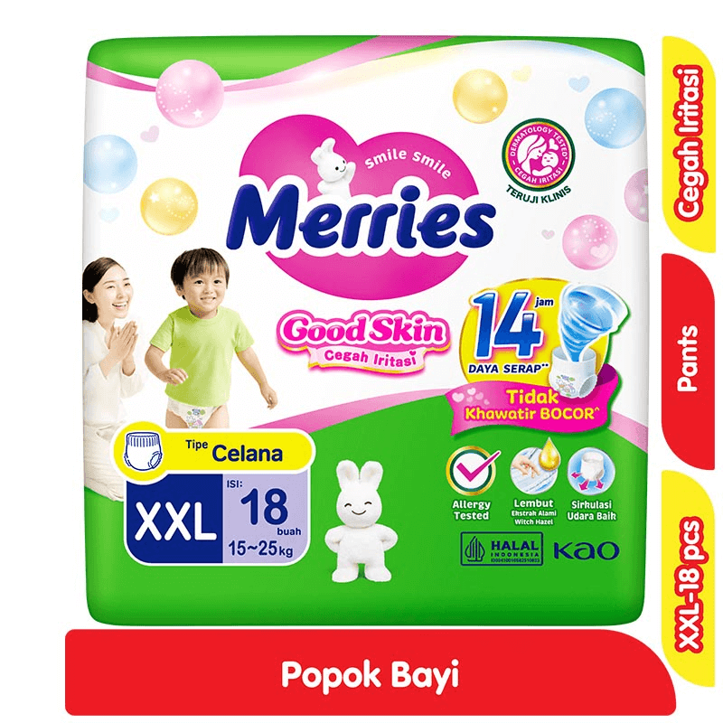 Merries Good Skin Popok Celana Bayi XXL 18 pcs