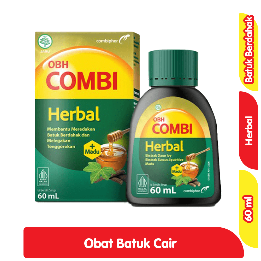 OBH Combi Herbal Obat Batuk Berdahak Mentol 60 Ml