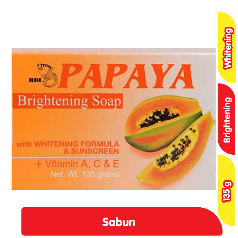 RDL PAPAYA SABUN WAJAH BRIGHTENING STRIP ORANGE 135 GR