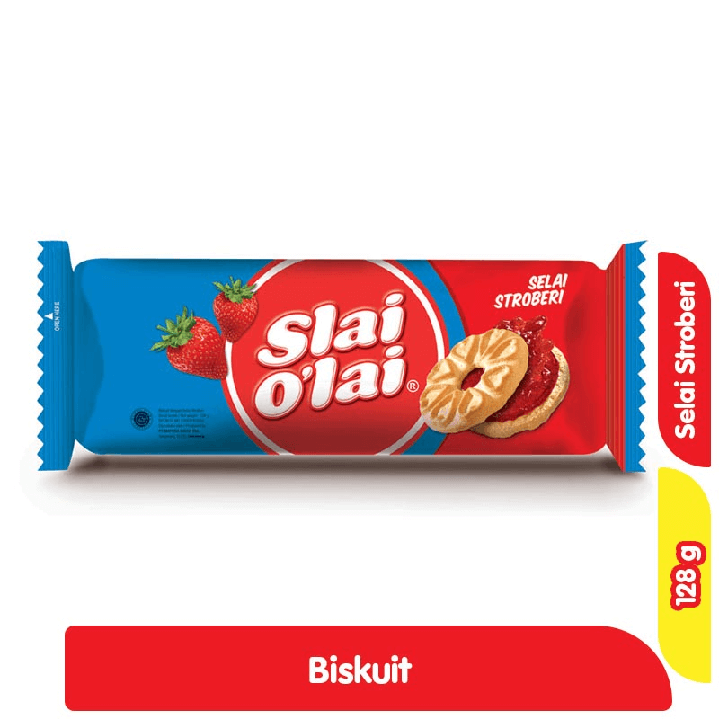 Slai O'lai Biskuit Selai Stroberi 128 g