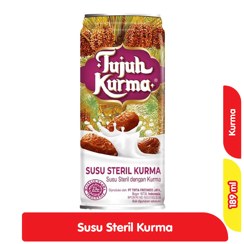 Tujuh Kurma Susu Steril Kurma Kotak 189 ml