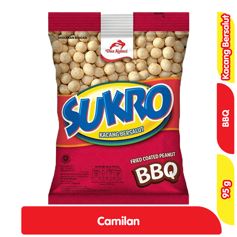 Dua Kelinci Sukro Kacang Atom Barbekiu 95 g