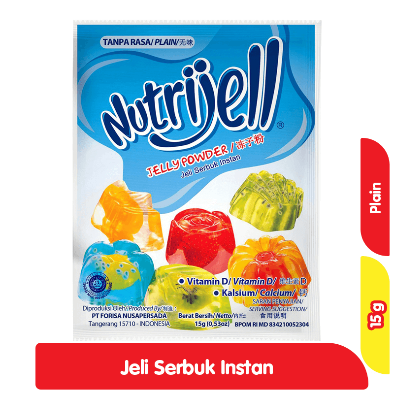 Nutrijell Jeli Serbuk Instan Plain 15 g