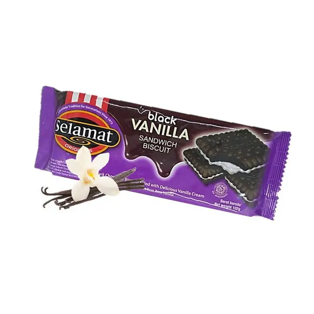 Selamat Sandwich Black Vanila 102 gr