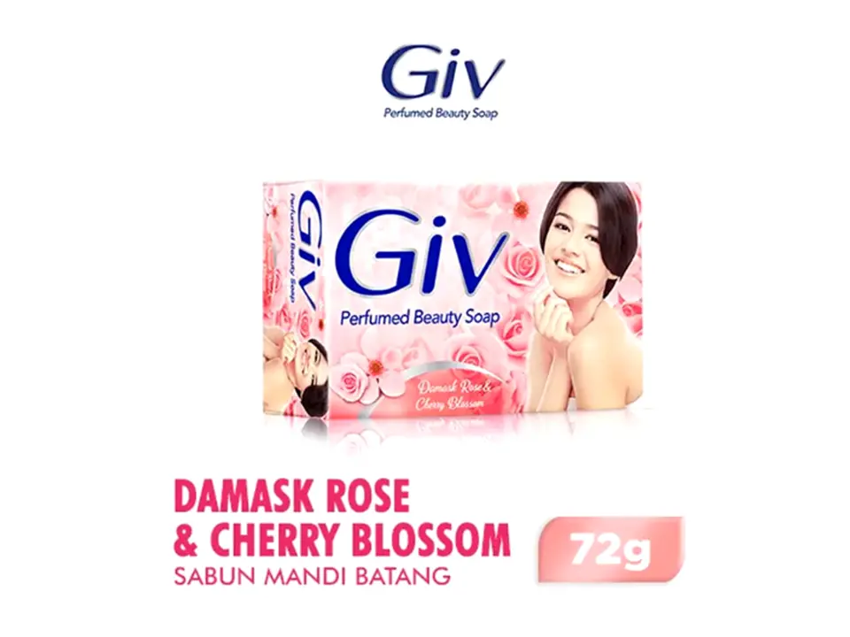 Sabun batang giv romantic damask rose 72 gr x72 pcs
