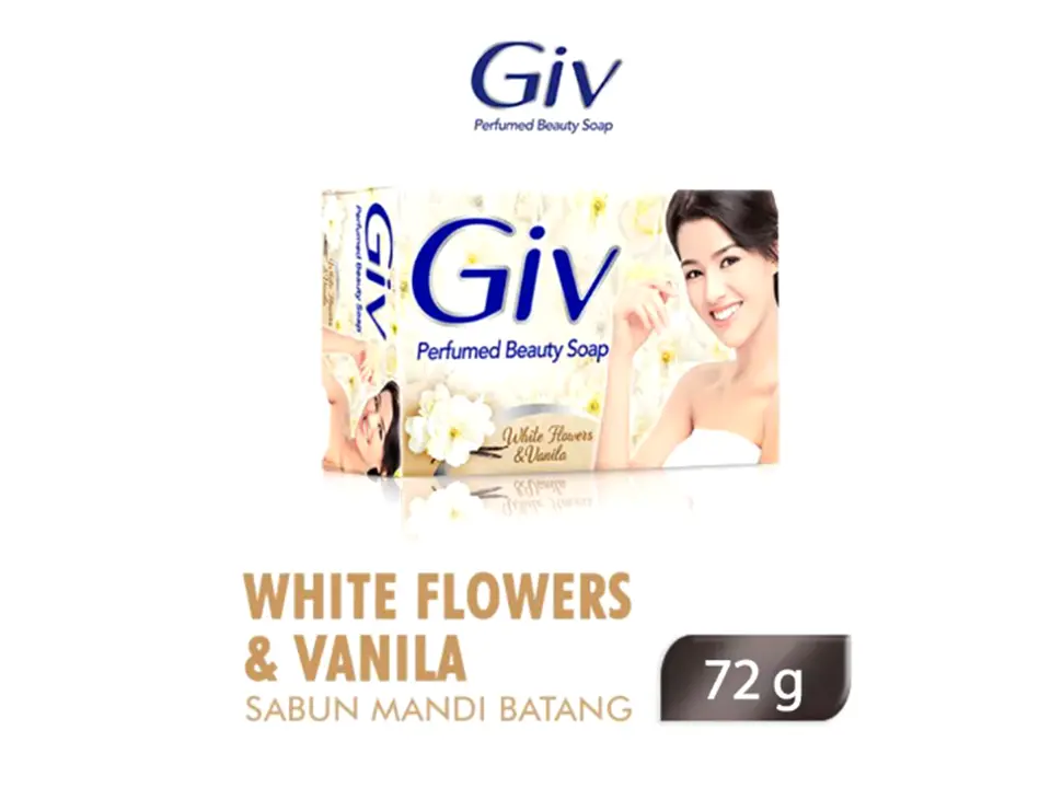 Sabun batang giv elegance white flower 72 gr x 72