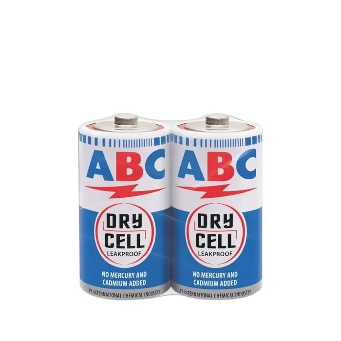BATERAI ABC DRY CELL KECIL R14 C ISI 2 BATERAI