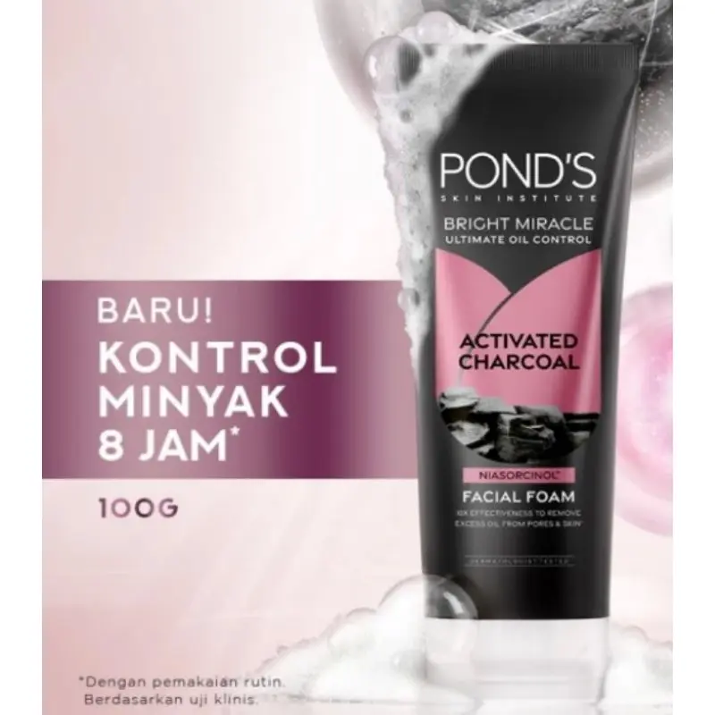 PONDS FACIAL FOAM ACTIVATED CHARCOAL UK 100 GR