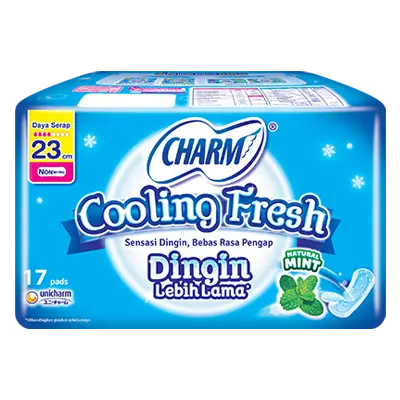 Charm Cooling Fresh Pembalut Wanita Non Wing Natural Mint 23 cm 22 pcs