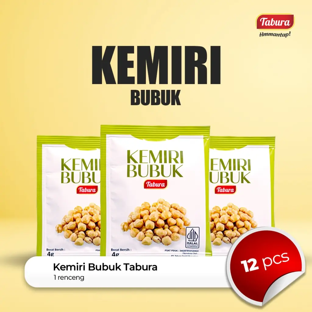 TABURA KEMIRI BUBUK 4Gr ISI 12 Sachet