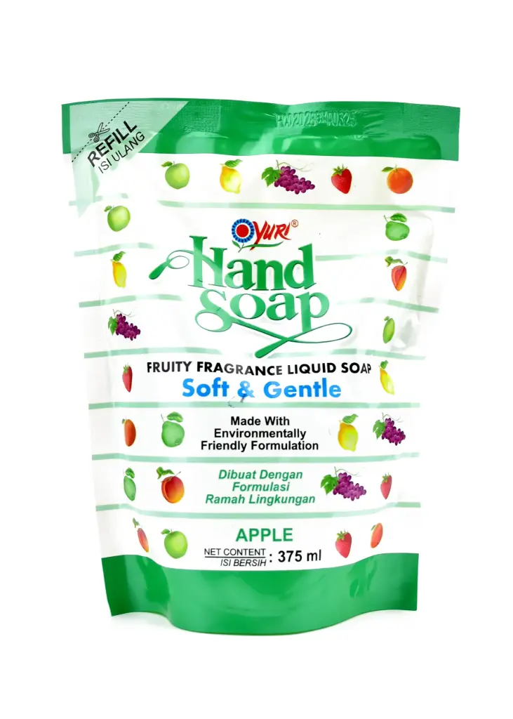 CLEAN HANDSOAP REFILL YURI APPLE 375 ML