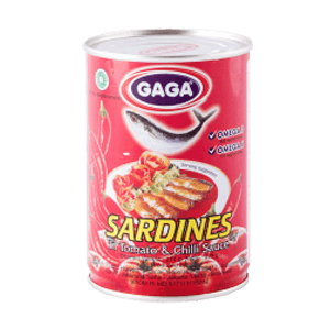 [1055] GAGA SARDINES TOMAT & CHILLI KLG 425g