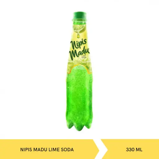 [2527] NIPIS MADU MINUMAN BERKARBONASI LIME SODA BTL 330mL