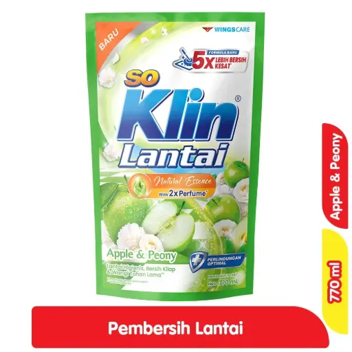 [3441] SO KLIN PEMBERSIH LANTAI REFILL APPLE & PEONY PCH 780/770ML