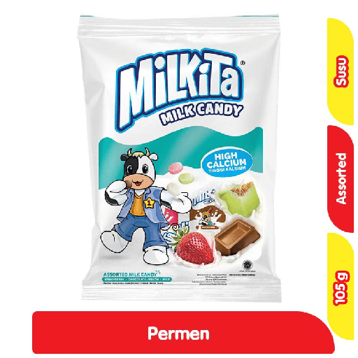 [6252] MILIKITA CANDY ASSORTED MILK 105 g isi 30 pcs