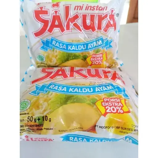 Mie Sakura Kaldu Ayam 50Gr+10 Gr