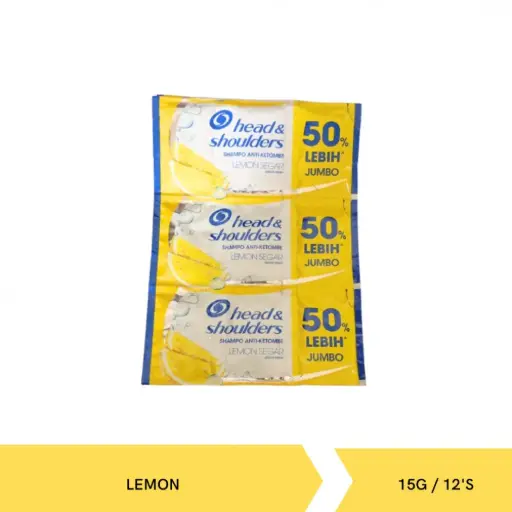 HEAD & SHOULDER SHAMPO 15 GR LEMON FRESH ISI 12 SCH