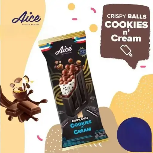 AICE CRISPY BALLS COOKIES & CREAM