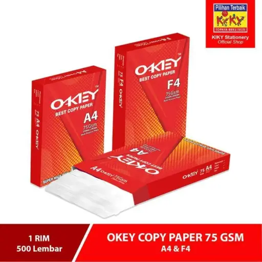 HVS OKEY A4 75 GSM 210 MM x 297 MM 500 LEMBAR