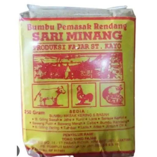 BUMBU RENDANG SARI MINANG KEMASAN 250gram