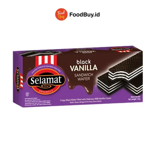 SELAMAT WAFER BLACK VANILA 145Gr