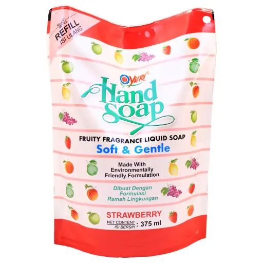 CLEAN HANDSOAP REFILL YURI STRAWBERRY 375ML